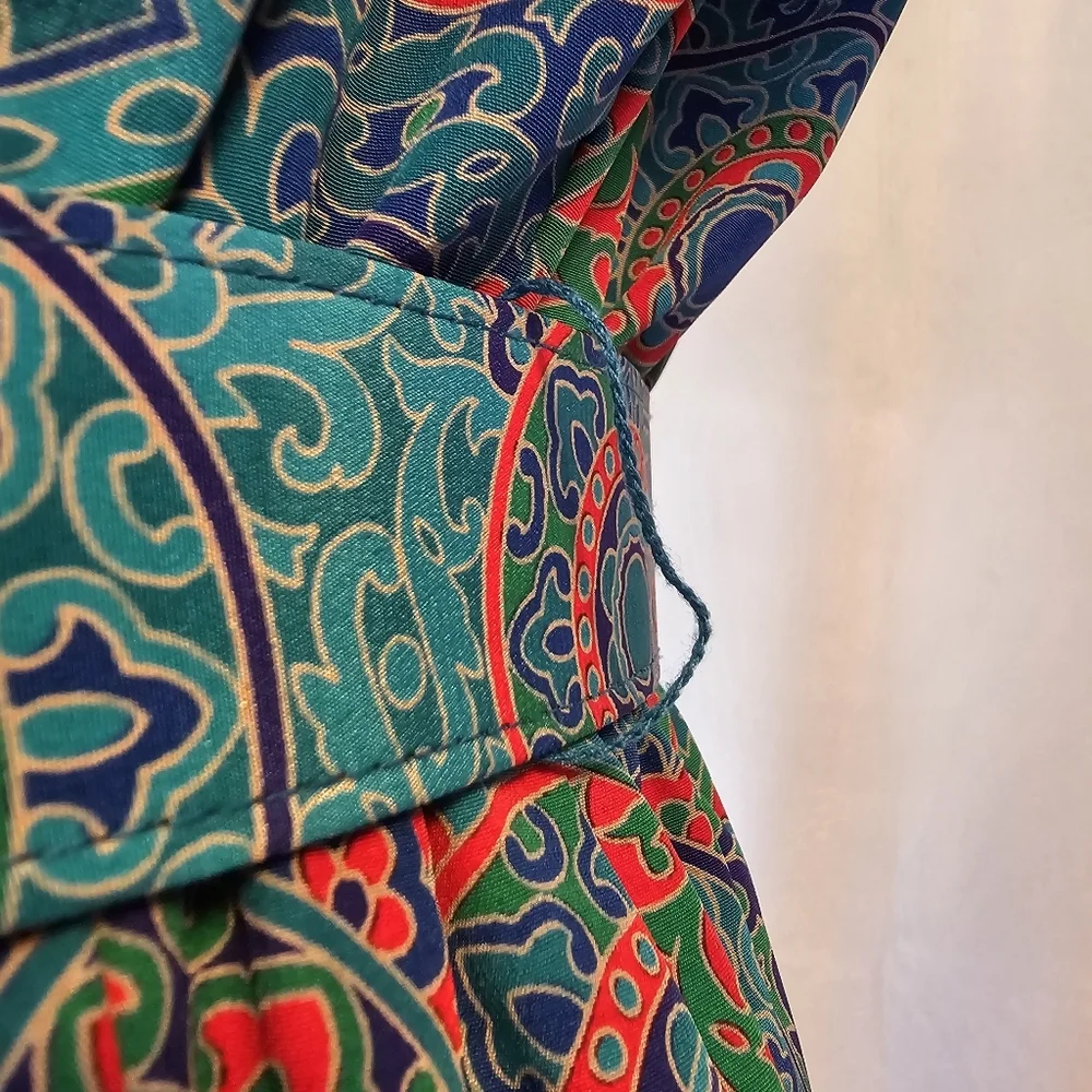 Vintage 1980s Leslie Fay Mandala Secretary Dress - Picture 9 of 15